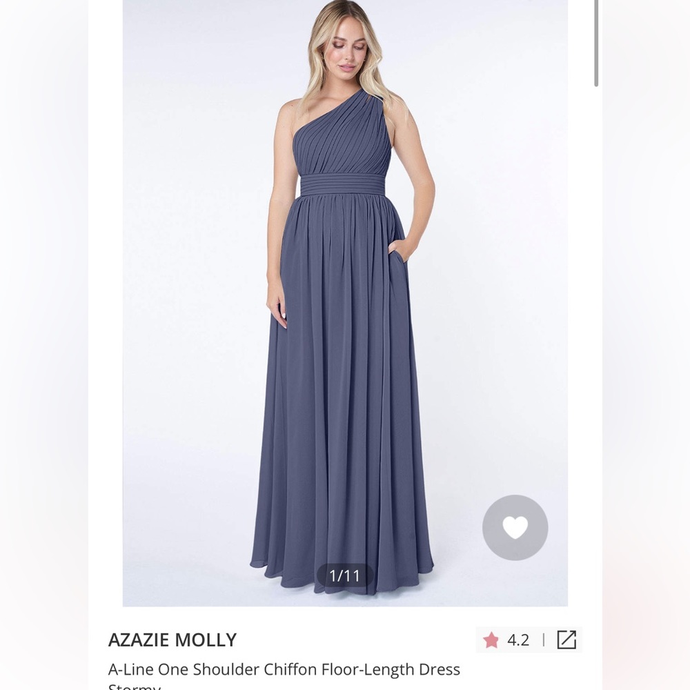 Azazie Molly Dress in Stormy